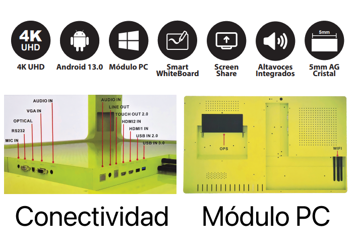 Mesa Táctil Interactiva OPSCREEN 43 y 55 pulgadas